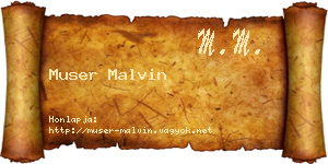 Muser Malvin névjegykártya